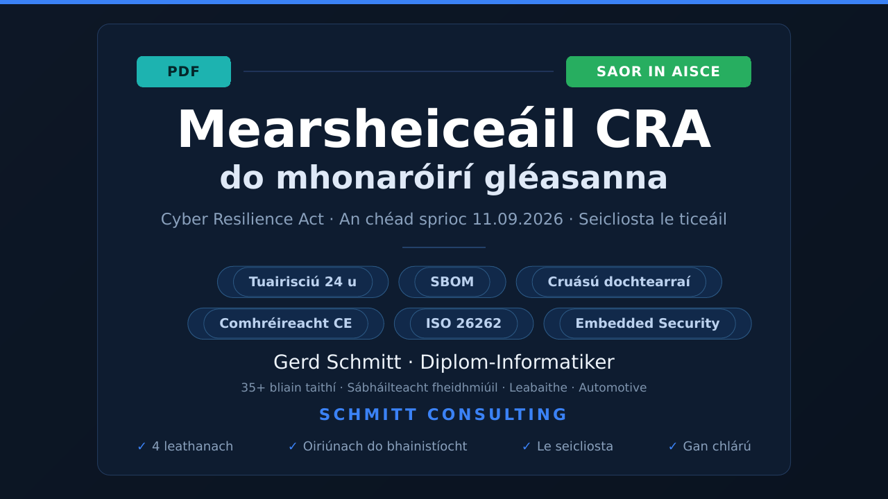 Mearsheiceáil CRA do mhonaróirí gléasanna